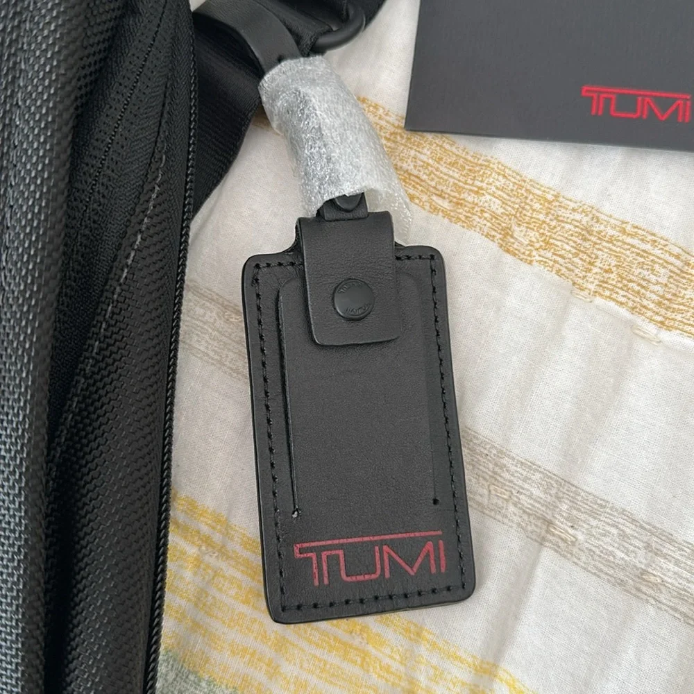 Tumi Black iPad Messenger Crossbody Nylon Bag